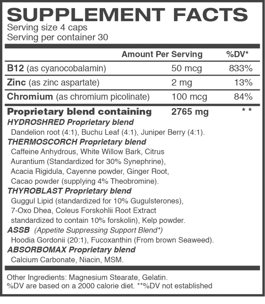 FAT BURNER EVOLUTION Total Nutrition SW Florida Supplements, Weight